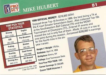 1991 Pro Set PGA Tour #81 Mike Hulbert Back