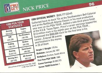 1991 Pro Set PGA Tour #96 Nick Price Back