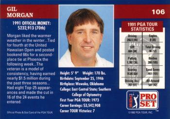 1992 Pro Set PGA Tour #106 Gil Morgan Back