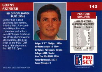1992 Pro Set PGA Tour #143 Sonny Skinner Back