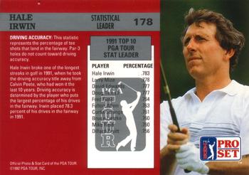 1992 Pro Set PGA Tour #178 Hale Irwin Back