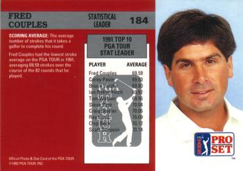 1992 Pro Set PGA Tour #184 Fred Couples Back
