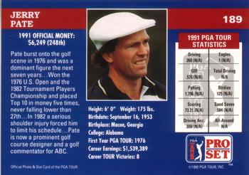 1992 Pro Set PGA Tour #189 Jerry Pate Back