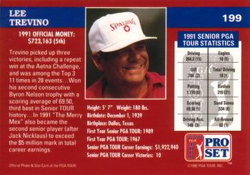 1992 Pro Set PGA Tour #199 Lee Trevino Back