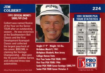 1992 Pro Set PGA Tour #224 Jim Colbert Back
