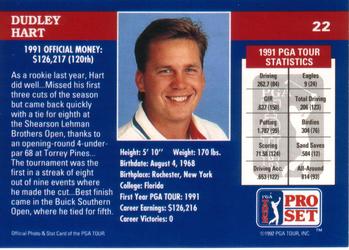 1992 Pro Set PGA Tour #22 Dudley Hart Back