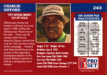1992 Pro Set PGA Tour #243 Charlie Sifford Back