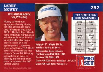 1992 Pro Set PGA Tour #252 Larry Mowry Back