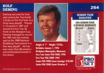 1992 Pro Set PGA Tour #264 Rolf Deming Back