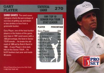1992 Pro Set PGA Tour #270 Gary Player Back