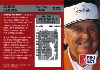 1992 Pro Set PGA Tour #273 Jerry Barber Back