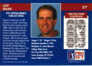 1992 Pro Set PGA Tour #27 Jay Haas Back