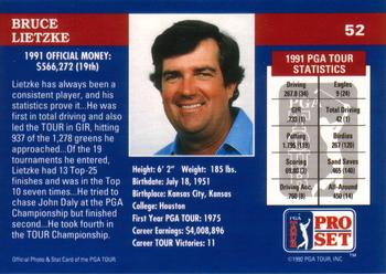 1992 Pro Set PGA Tour #52 Bruce Lietzke Back
