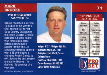 1992 Pro Set PGA Tour #71 Mark Brooks Back