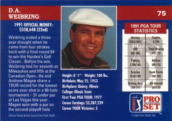 1992 Pro Set PGA Tour #75 D.A. Weibring Back