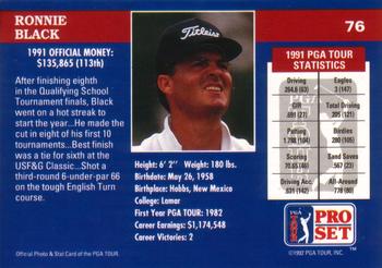 1992 Pro Set PGA Tour #76 Ronnie Black Back
