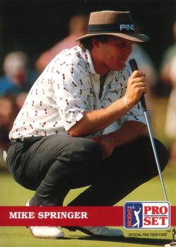 1992 Pro Set PGA Tour #89 Mike Springer Front