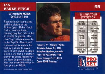 1992 Pro Set PGA Tour #95 Ian Baker-Finch Back