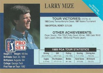 1990 Pro Set PGA Tour - Promos #NNO Larry Mize Back