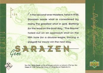 2001 Upper Deck #125 Gene Sarazen Back