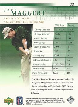 2001 Upper Deck #33 Jeff Maggert Back