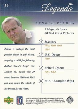 2001 Upper Deck #59 Arnold Palmer Back