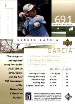 2002 Upper Deck #3 Sergio Garcia Back