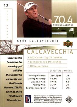 2002 Upper Deck #13 Mark Calcavecchia Back