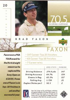 2002 Upper Deck #20 Brad Faxon Back