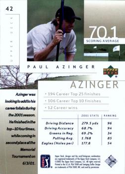 2002 Upper Deck #42 Paul Azinger Back