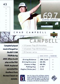 2002 Upper Deck #43 Chad Campbell Back