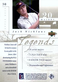 2002 Upper Deck #50 Jack Nicklaus Back