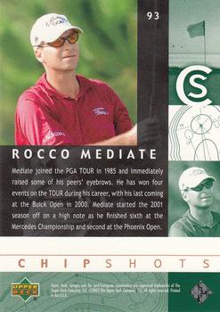 2002 Upper Deck #93 Rocco Mediate Back