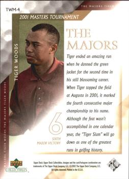 2002 Upper Deck Tiger Woods The Majors #TWM-4 Tiger Woods Back