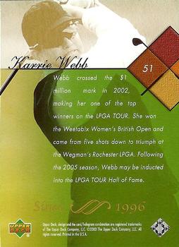 2003 Upper Deck #51 Karrie Webb Back