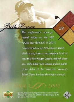 2003 Upper Deck #59 Beth Bauer Back
