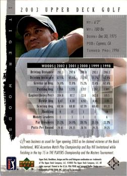 2003 Upper Deck Renditions #1 Tiger Woods Back