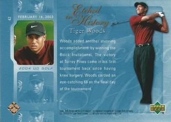2004 Upper Deck #42 Tiger Woods Back