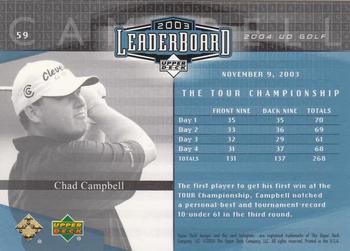 2004 Upper Deck #59 Chad Campbell Back