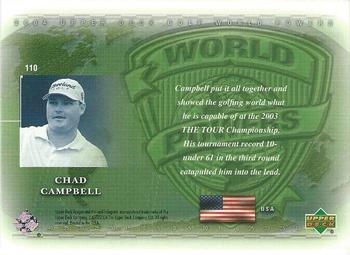2004 Upper Deck #110 Chad Campbell Back