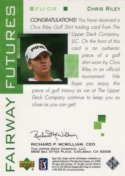 2003 Upper Deck - Fairway Futures #FU-CR Chris Riley Back
