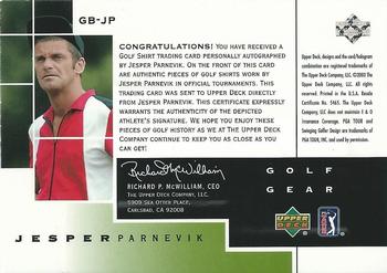 2003 Upper Deck - Golf Gear Birdie Autographs #GB-JP Jesper Parnevik Back