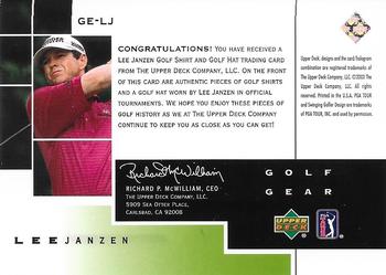 2003 Upper Deck - Golf Gear Eagle #GE-LJ Lee Janzen Back
