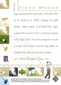 2003 Upper Deck - Major Champions #MC-33 Tiger Woods Back