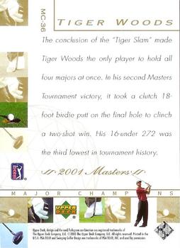 2003 Upper Deck - Major Champions #MC-36 Tiger Woods Back