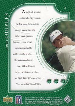 2001 SP Authentic #3 Fred Couples Back
