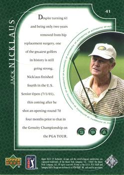 2001 SP Authentic #41 Jack Nicklaus Back