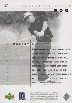 2001 SP Authentic #57 Robert Allenby Back