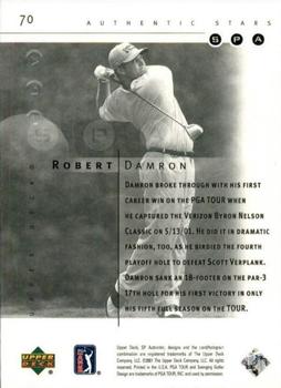2001 SP Authentic #70 Robert Damron Back