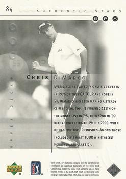 2001 SP Authentic #84 Chris DiMarco Back
